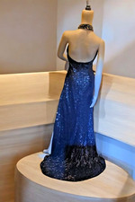 Sherri Hill Black Sequin Sleeveless V-Neck Gown — listing 6