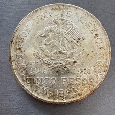 1953 Mexico 5 Pesos Hidalgo Silver Coin (Cinco Pesos) — listing 4