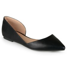Journee Collection Cortni Pointed-Toe D'Orsay Flats, Rose Gold, Size 10