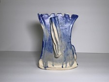 Studio Art Pottery Bud Vase with Turquoise & Black Drip Glaze — listing 3