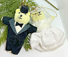 Large Plush Teddy Bear in Cream Satin Groom Tuxedo with Top Hat — listing 6