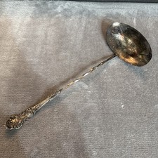 Antique Silver Punch or Sauce Ladle with Gilt-Wash Bowl — listing 3