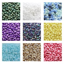 Matubo SuperDuo Two-Hole Czech Glass Seed Beads, Green, 2.5x5mm, 22.5g Tube — listing 3