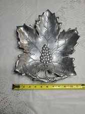 Vintage Cast Aluminum Grape Leaf Serving Tray — listing 4