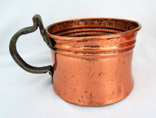 Vintage Embossed Copper Cachepot Planter with Floral Motif — listing 3