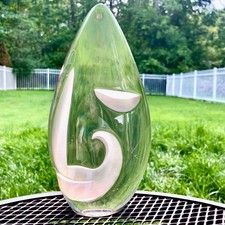 Lucite Acrylic Sculpture with Facing Profile Faces and Textured Base — listing 4