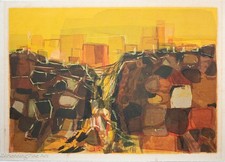 Vintage 1970s Abstract Modernist Signed Limited Edition Serigraph, Framed, listing 6