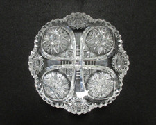 Cut Glass Low Bowl with Diamond and Thumbprint Pattern — listing 5