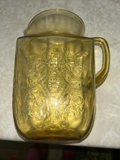 Federal Glass Madrid Amber Depression Glass 8-Piece Set (Sugar, Creamer, Cup, 2 Small Plates, 2 Bowls, Large Plate) — listing 4