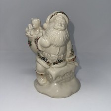 Vintage Porcelain Old World Santa Claus Figurine with Tree, Staff and Toy Basket, Made in Japan — listing 5