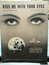 Vintage 1939 "Cafe Society" Movie Sheet Music - Madeleine Carroll, Fred MacMurray, Shirley Ross — listing 2
