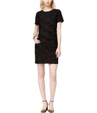 Maison Jules Sleeveless Chevron Zigzag Knit Shift Dress with Decorative Zippers, Size S — listing 6