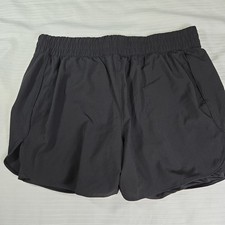 Avia Women's Dual Layer Athletic Running Shorts, Black, Size L — listing 4