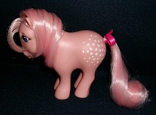 Vintage 1983 My Little Pony G1 'Cotton Candy' Earth Pony - White Body with Pink Hair, Heart Cluster Symbol — listing 4