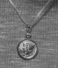1941 Mercury Dime Mounted in Coin Bezel Pendant — listing 4