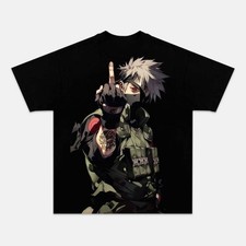 Naruto Shippuden Red Graphic T-Shirt with Character Collage — listing 4