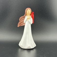 Resin Angel Figurine with Crossed Arms and Pink Robe — listing 3