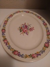 MZ Czechoslovakia Ivory Porcelain Oval Floral Platters Set of 2 — listing 4