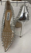 Steve Madden Nude Silver Spike-Stud Pointed-Toe Stiletto Pumps — listing 4