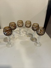 Cut Crystal Cordial / Sherry Glass with Diamond and Fan Cut Pattern — listing 6