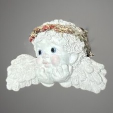 Cherub Angel Resin Wall Plaque "Watching Over You" with Rainbow and Rose Motif — listing 2
