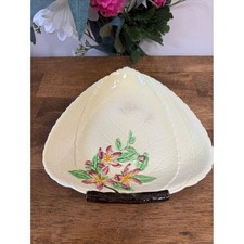 Carlton Ware Green Leaf-Form Serving Dish with Branch Handle — listing 3