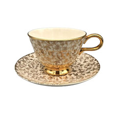 Homer Laughlin Eggshell Nautilus Saucer with Pink Apple Blossom Pattern — listing 5