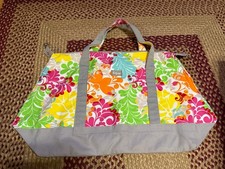 Thirty-One Retro Metro Large Utility Tote in Chevron Zig Zag