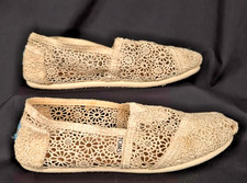 TOMS Women's Alpargata Slip-On Flats, Ivory Lace Crochet, Size W9.5 — listing 2