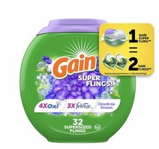 Gain Super Flings Dewdrop Dream Laundry Detergent Pacs