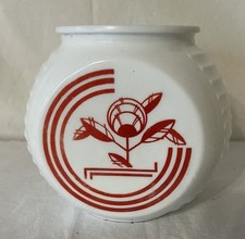 Anchor Hocking Vitrock Red Flower Pot Range Jar Set with Grease Jar & Bowl — listing 4