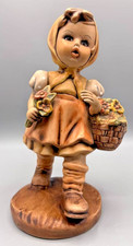 Vintage Hummel-Style Girl with Apple Basket Ceramic Figurine — listing 2