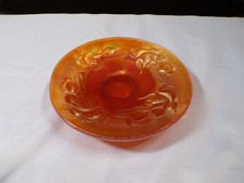 Vintage Marigold Carnival Glass Water Pitcher with Tree Bark / Ribbed Texture, listing 6