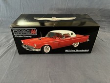 1957 Ford Thunderbird Diecast Model Car, Yellow with White Hardtop, 1:24 Scale