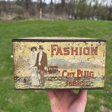 Fashion Cut Plug Tobacco Tin Lunch Box Pail with Wire Handle — listing 4