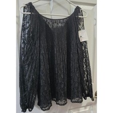 LC Lauren Conrad Teal Knit Tank Top with Crochet Lace Hem, Size M — listing 3