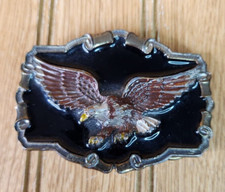 Vintage 1979 The Great American Buckle Co. Serialized Horse Belt Buckle, Hand-Painted Enamel, 3 3/4" x 2 1/2" — listing 3
