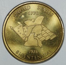 1976 United States Bicentennial Copper Souvenir Token / Medal - Green Dragon Tavern — listing 5
