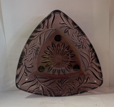 Pressed Glass Covered Candy Dish with Starburst Pattern and Finial Lid — listing 4