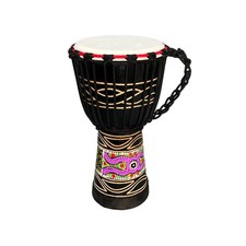 African Percussion Set with Two Djembe Drums, Gourd Shekere, and Wooden Shakers — listing 5