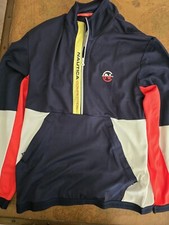 Vintage 90s Nautica Competition Colorblock Fleece 1/4 Zip Pullover, Men's Medium — listing 3