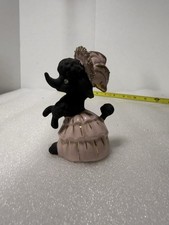 Vintage Ceramic Spaghetti-Trim Puppy Dog Figurine with Red Bow — listing 6