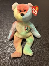 Ty Beanie Baby Tie-Dye Teddy Bear (likely 'Garcia' or 'Peace' style) — listing 5