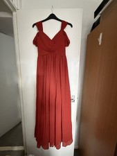 Duntery Olive Green Ruffle V-Neck Chiffon Bridesmaid Maxi Dress (160cm length) — listing 3