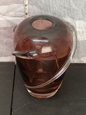 Vintage Threaded Amethyst Art Glass Vase — listing 3