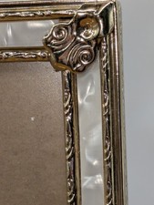 Vintage Black Leather Evening Bag with Ornate Gold Pearl-Studded Frame — listing 3
