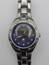 Fossil Blue Ladies Watch AM-3803 Blue Dial Crystal Bezel — listing 4