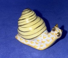 Herend Hand-Painted Porcelain Lily Pad Dish with Gold Snail, 4 inch — listing 3