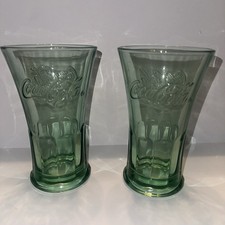 Coca-Cola Libbey Green Glass Contour Tumblers (Set) — listing 2