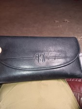 Vintage Buxton Genuine Leather Trifold Wallet with Embossed Logo, Burgundy